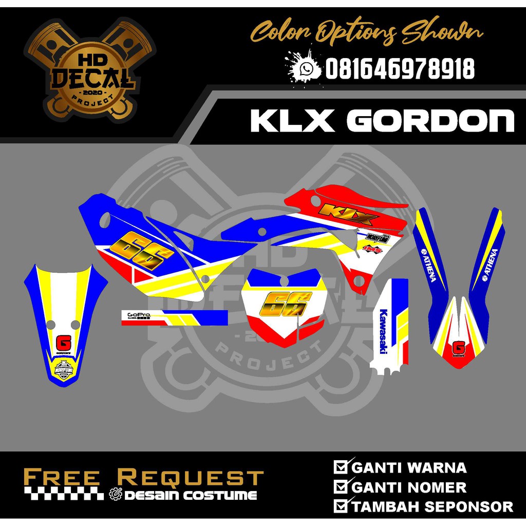Decal KLX Gordon Decal klx bf /dtracker/klx150/gordon Full Body Design Custom