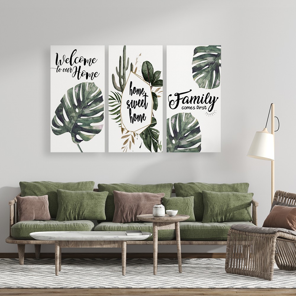 Dapat 3 Hiasan Dekorasi dinding Kamar Wall decor Tropical Monstera hiasan dinding