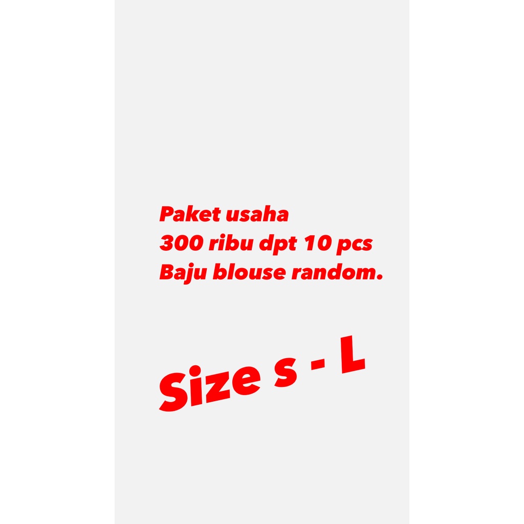 Paket Usaha Baju Blouse / Kemeja Wanita