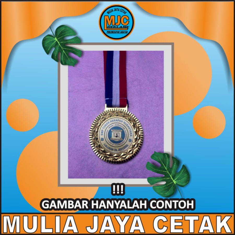 MEDALI WISUDA SMP CUSTOM EMAS