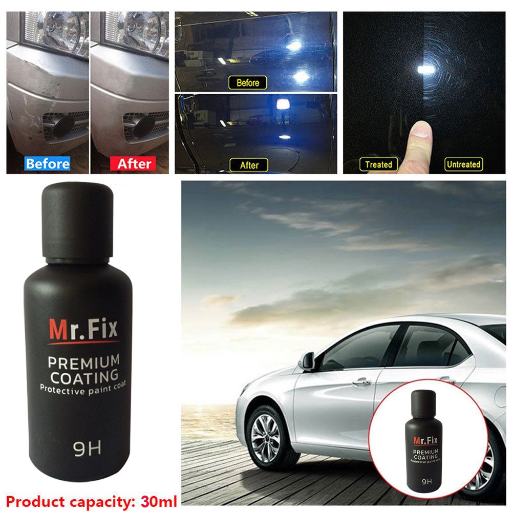 Mr.Fix Premium Protective Paint Coating Ceramic Hydrophobic Liquid 9H 30ml - Black