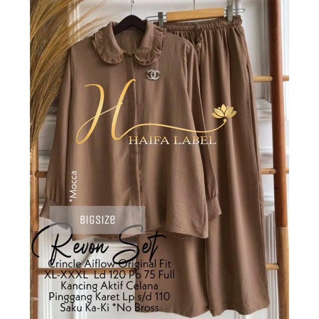 SETELAN REVON JUMBO CRINKLE AIRFLOW XXL XXXL LD 120+