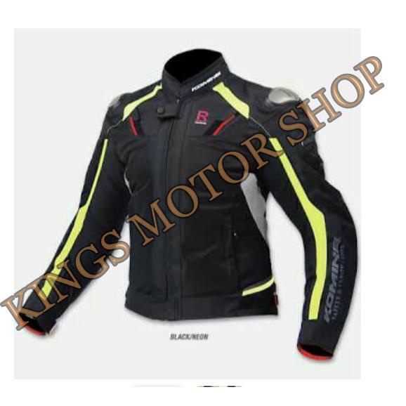 Jaket Touring/Apparel Jacket Original Komine JK 063 Black Neon Size L kings-m0 Berkualitas