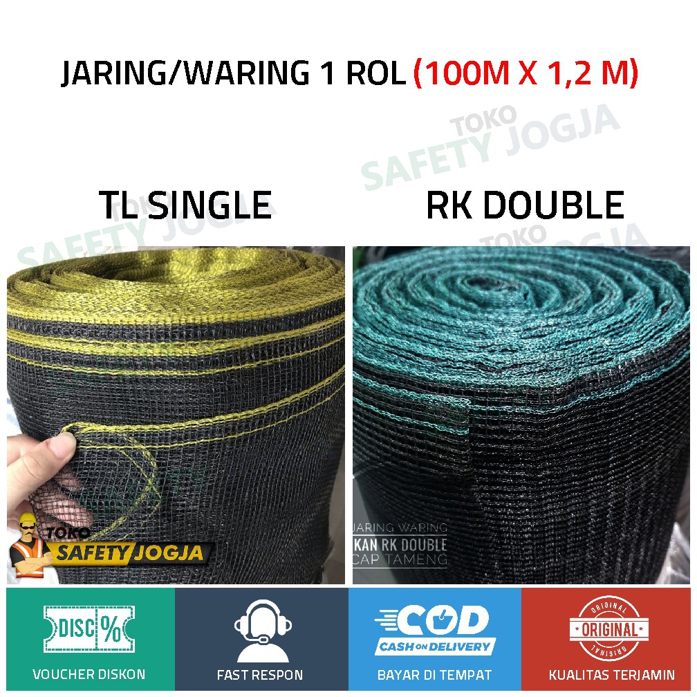 1 ROLL JARING WARING HITAM TL RK SINGLE DOUBLE BENANG