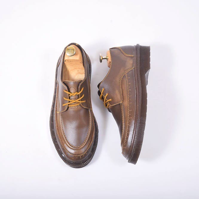 SEPATU KULIT AZCOST FOOTWEAR BOSTON BLACK-BURGUNDY-TAN ORIGINAL