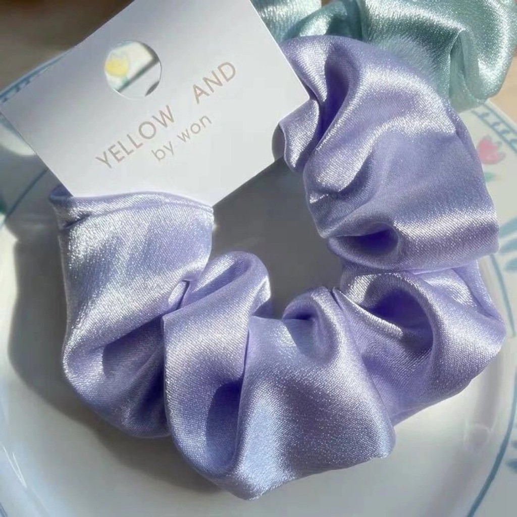 Ikat Rambut Satin Scruchie Fashion Korea [x]-Ungu