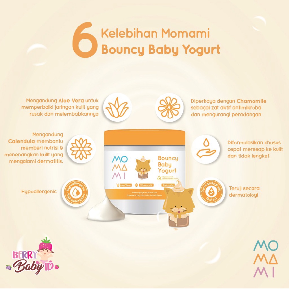 Momami Bouncy Baby Yogurt Lotion &amp; Cream Bayi Perawatan Kulit Bayi Berry Mart