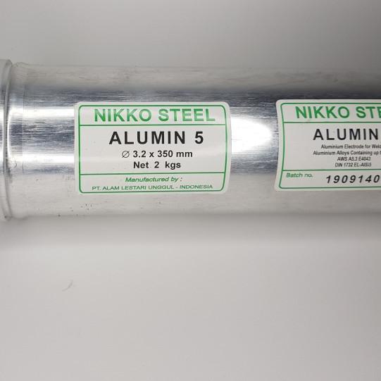 ✸ Kawat Las MMA Aluminium Aluminum 3.2 mm NIKKO STEEL Alumin 5 (Per Ons) ➢