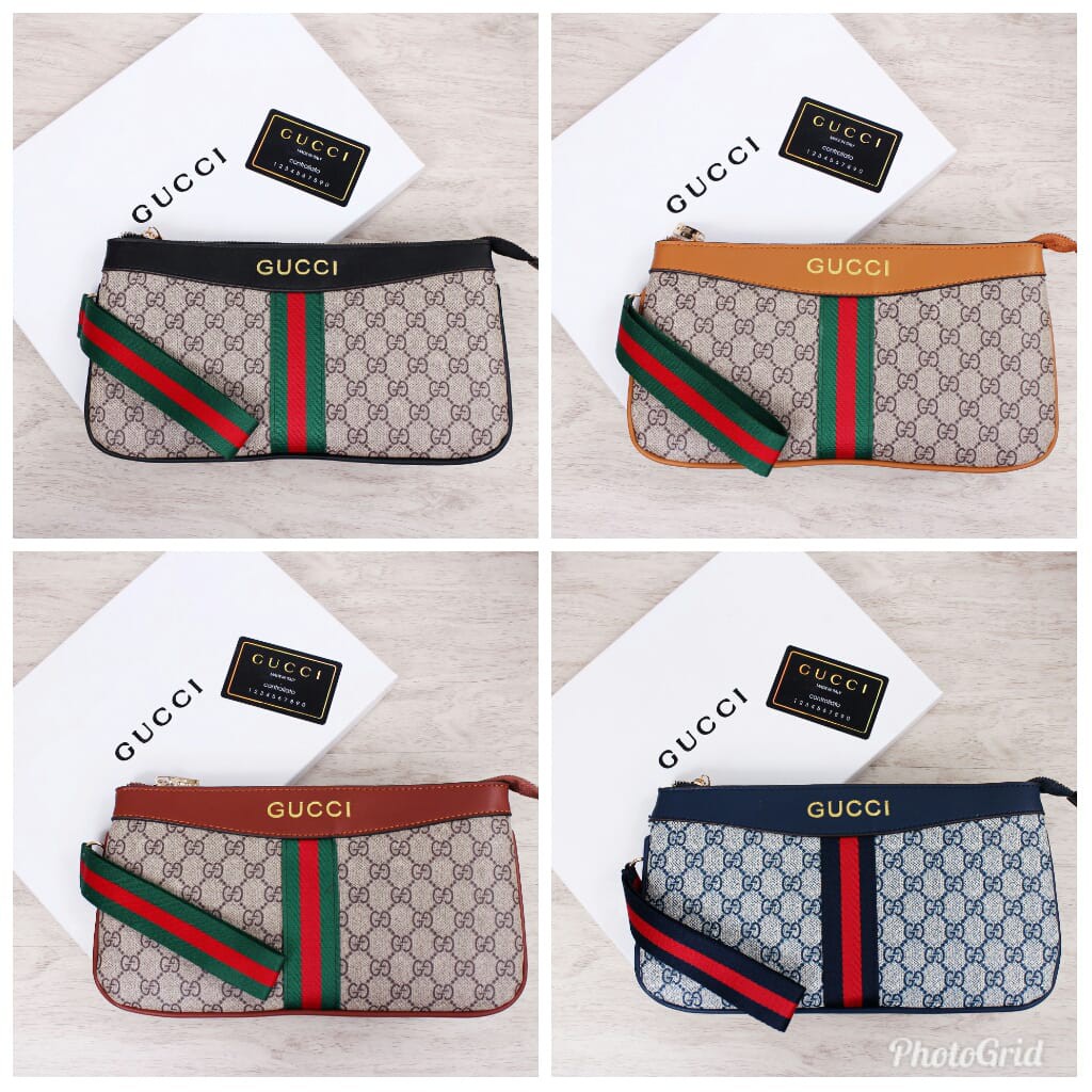 Gucci Transity Stripe Clutch / Clutch Wanita