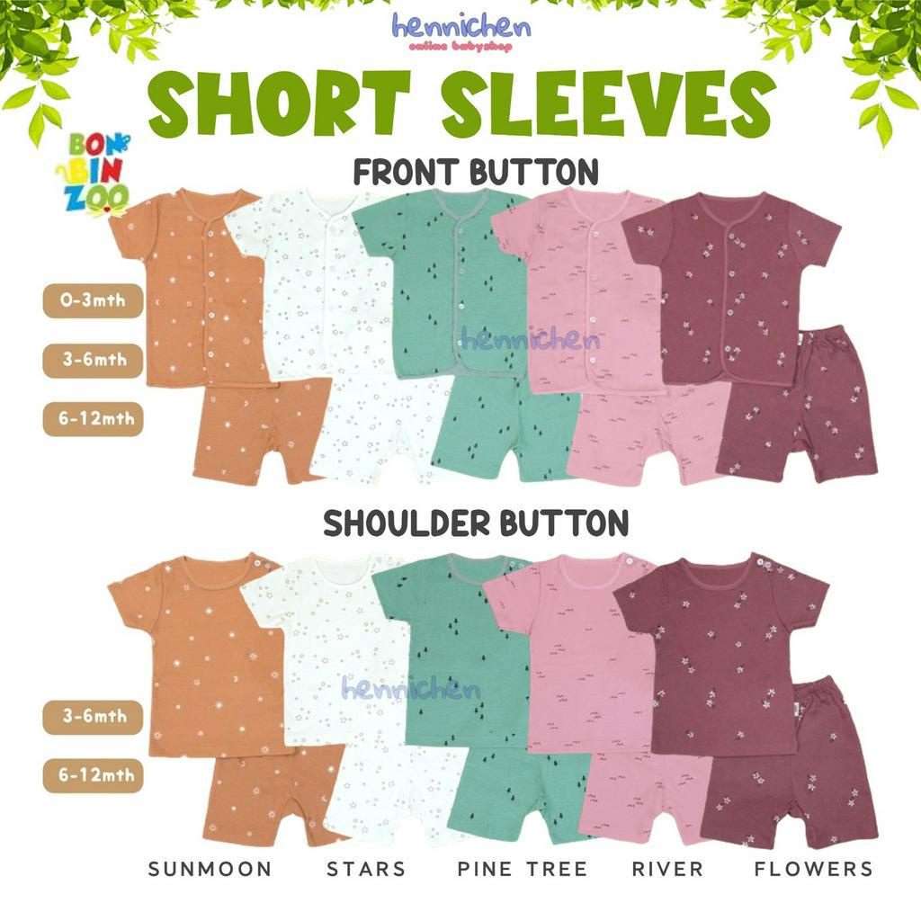 BONBINZOO SETELAN BAJU ANAK NATURE SERIES BABY BAJU TIDUR ANAK PANJANG 0-12 BULAN