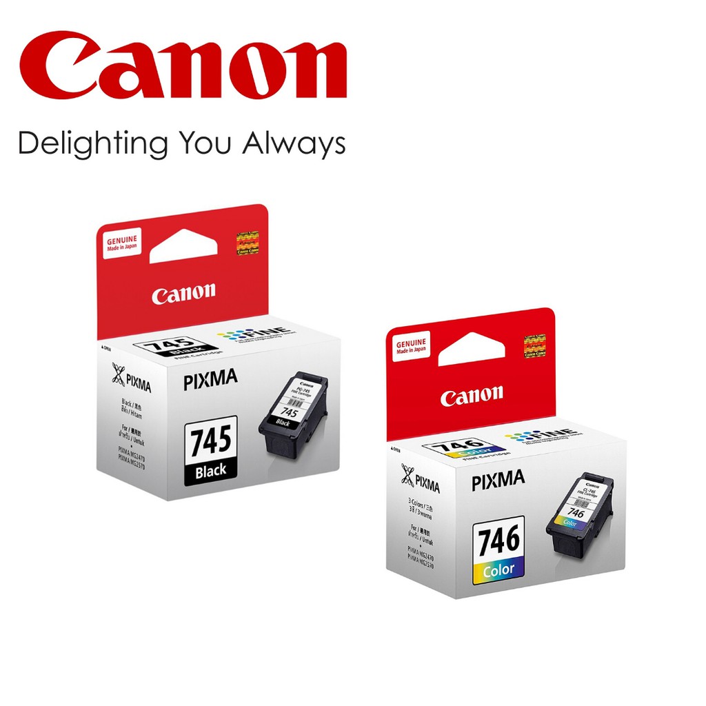 Canon Ink Cartridge PG-745 Black CL-746 Colour Shopee 