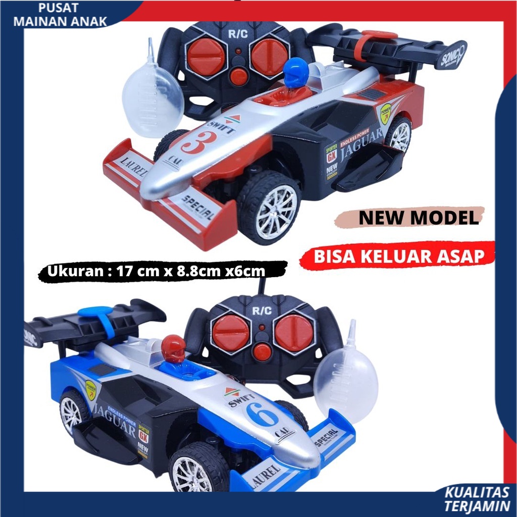 Mainan mobil Balap Racing Bisa Berasap remot kontrol bentuk unik dan aman Keren ber SNI Rc Car Speed