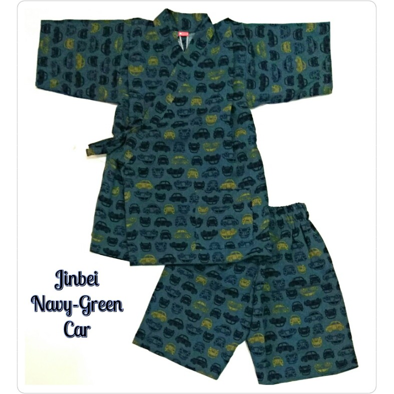 Size S M Jinbei GIRL BOY Simpel Yukata Kimono main Musim panas Anak Katun Jepang