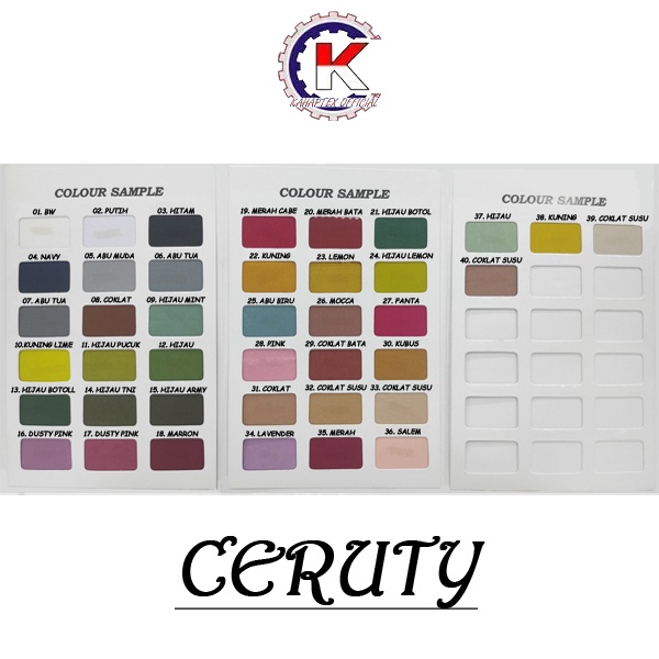 [KAHAPTEX] Bahan Kain Ceruty/Seruti Polos Premium - Roll