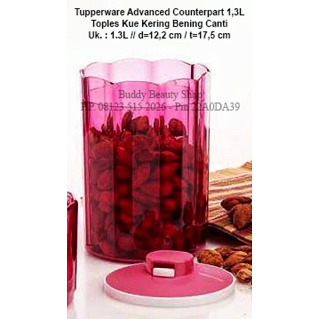 Advanced Counterpart 1.3L 1Pcs Toples Tupperware Alat Makan Minum Original