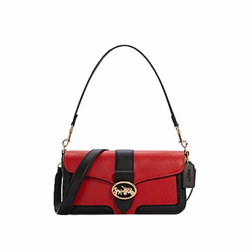 Tas Wanita Coach Georgie Colorblock Bright Poppy Multi