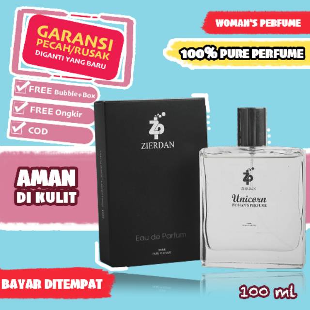 Zierdan Parfum Premium Wanita - UNICORN l Eau De Parfume Farfum Minyak Wangi Wanita Tahan Lama