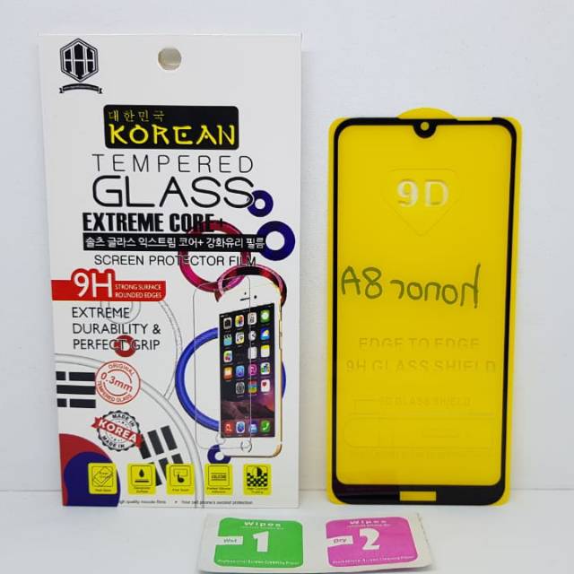 KOREAN Tempered Glass Honor 8A 6.01&quot; FULL SCREEN Guard TG 5D Huawei Honor Play 8A FULL GLUE