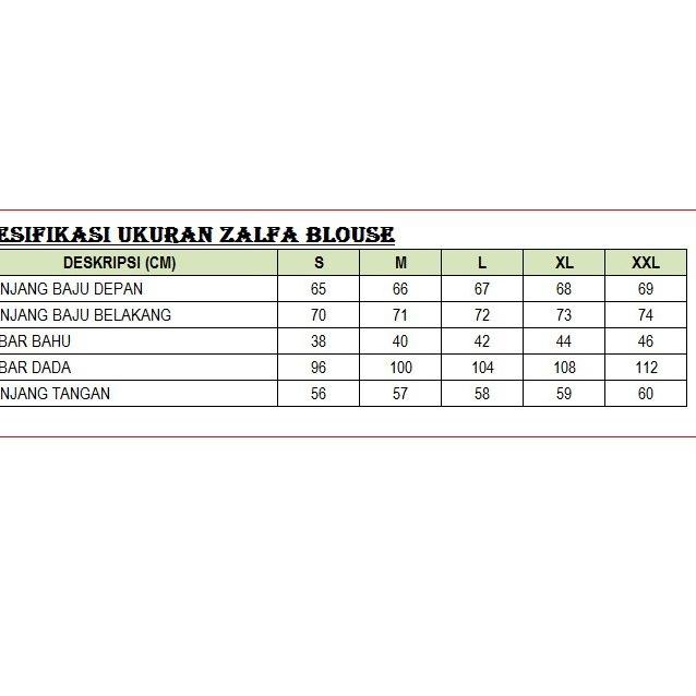 ♗ Zalfa Blouse - Blouse Wanita By Azhania ✧