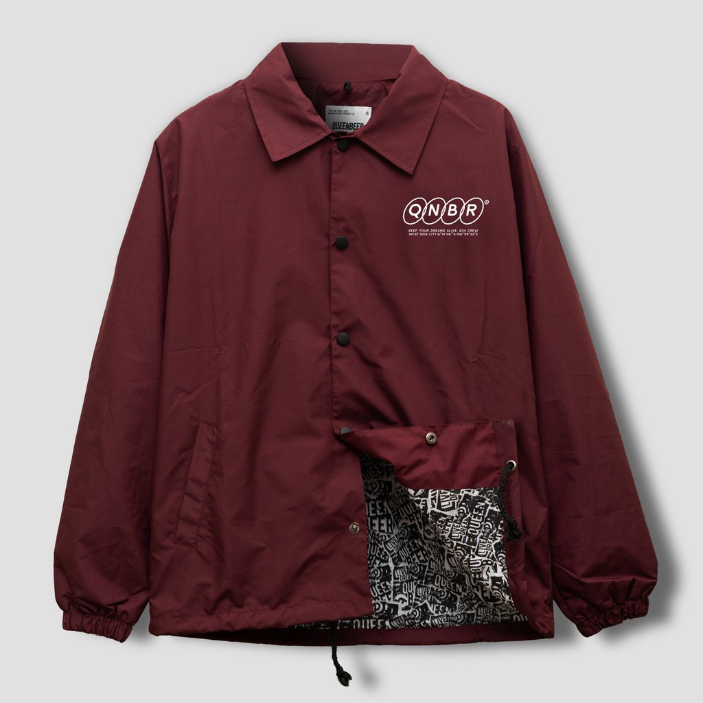 Queen Beer - Jaket Windbreaker Shergyl Maroon