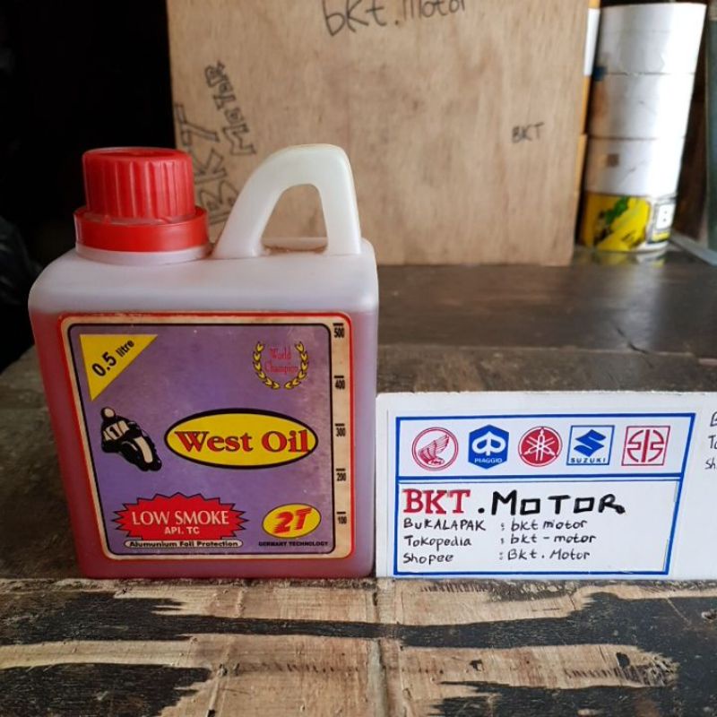 Oli 2 tak Jadul Lawas West oil 0,5 Liter