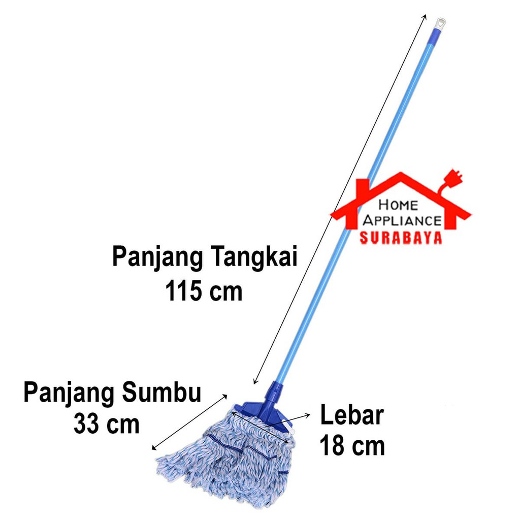 Alat Pel Pengepel Mop Sumbu Pembersih Lantai Lebar 18 CM Q2 816