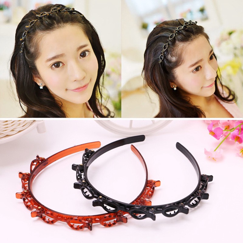 MARKAS ACC168 Bando Jepit Rambut Kepang Headband Korean Polos Aksesoris Rambut