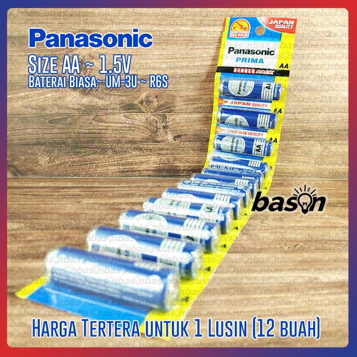 Baterai Panasonic AA Prima Blue (isi A2 12 pcs) - Batere Biasa