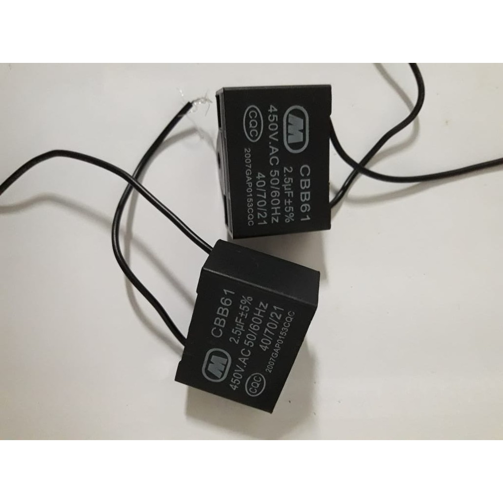 KAPASITOR KIPAS ANGIN 2,5 UF/MIKRO (CBB61)
