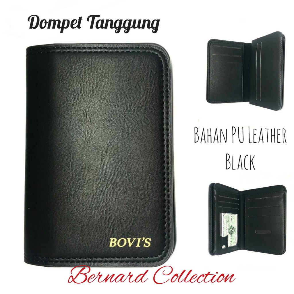 Dompet Pria Dompet Ukuran 3/4 Dompet Tanggung Polos Dan Simple Bahan PU Leather