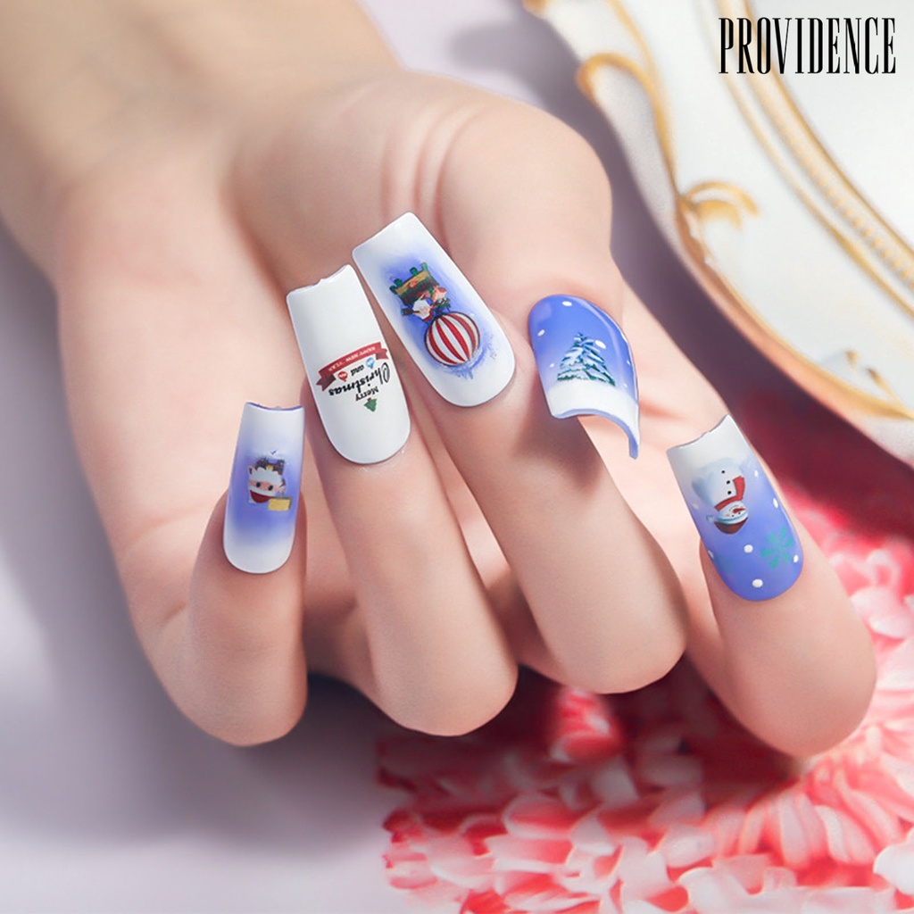 Providence Nail Sticker Christmas Patterns Cartoon Style Ultra Thin Winter Nail Art Designs 3D Cute Sticker for Female