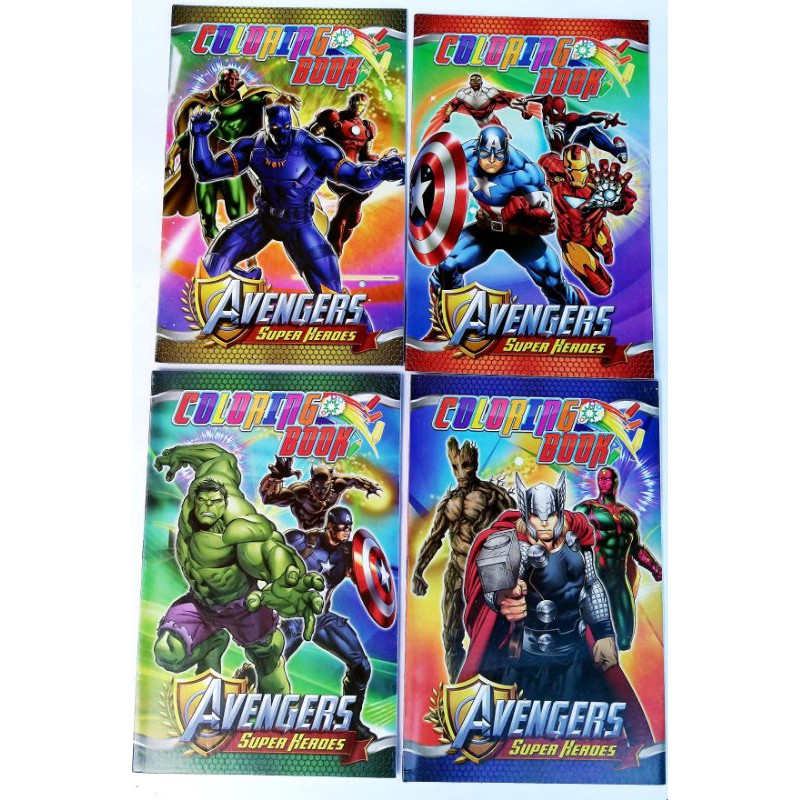 Buku Mewarnai Anak Laki Avengers Besar Bagus