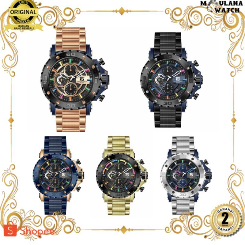 JAM TANGAN PRIA WANITA | RANTAI | KULIT | KARET | MURAH | Pria T5 H 3702 Original