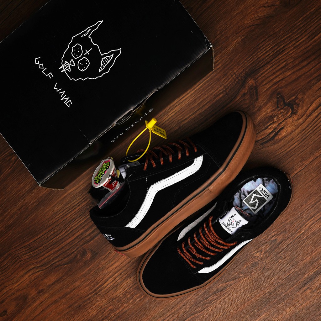  Sepatu  Vans  Old Skool Pro Syndicate Golf  Wang  Black Gum 