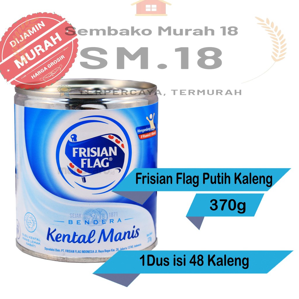 Frisian Flag PUTIH Dus isi 48 klg - Susu kental Manis Grosir MURAH