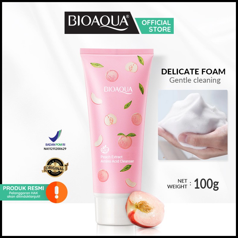 Bioaqua Peach Extract Amino Acid Cleanser 100gr