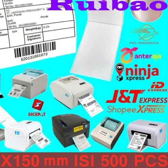 

➨ Kertas label Stiker ISI 500 Sticker Thermal bare 100 X 150 A6 ✵