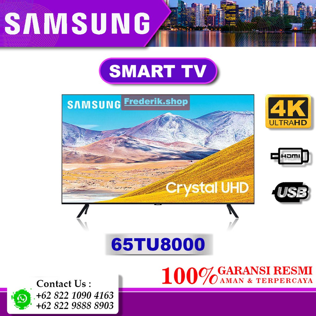 Bracket + SAMSUNG UA65TU8000KXXD 4k UHD Crystal Processor