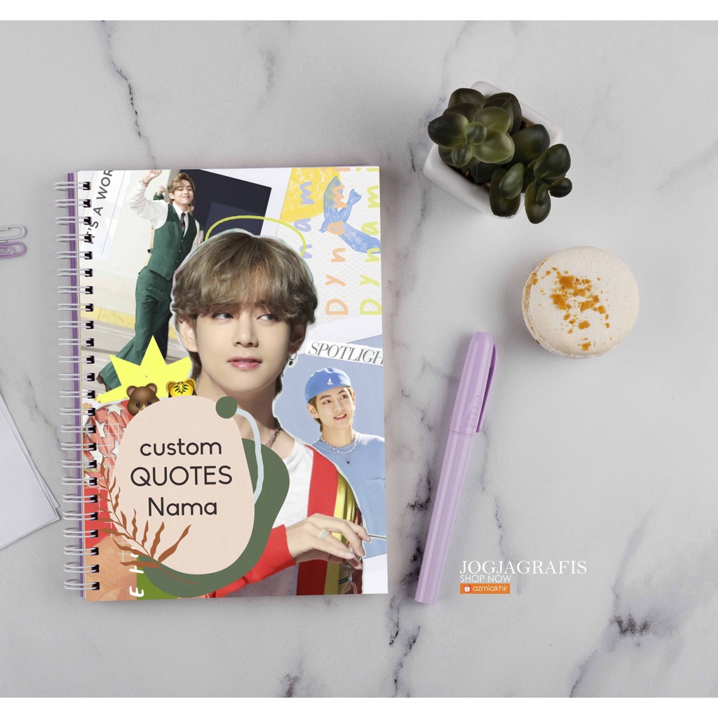

Buku Notebook BTS A5 Custom Desain / BUKU TULIS CUSTOM / bloknot Spiral / Notebook Spiral