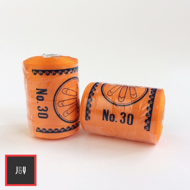 Benang nylon no 30 cap peniti orange