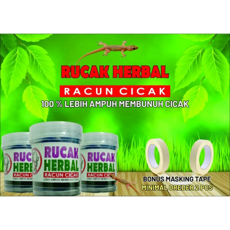 RACUN CICAK ALL IN 1 / RUCAK HERBAL MEMBASMI CICAK,TOKEK &amp; KECOA 20GR