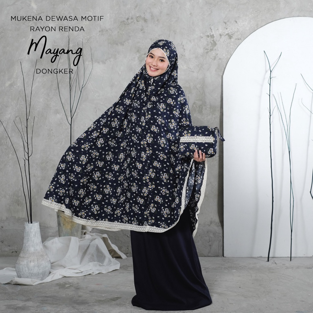 MUKENA BALI TASIK - MUKENA RAYON RENDA DEWASA MOTIF MAYANG