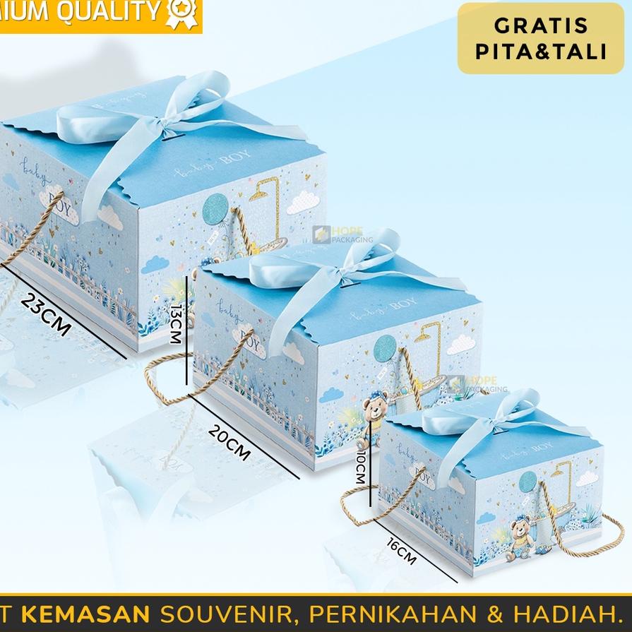 

Promo - 3 pcs Gift Box Baby Girl/Baby Boy + Pita Tali/ Kotak Hampers Dus Born Kado Lahiran