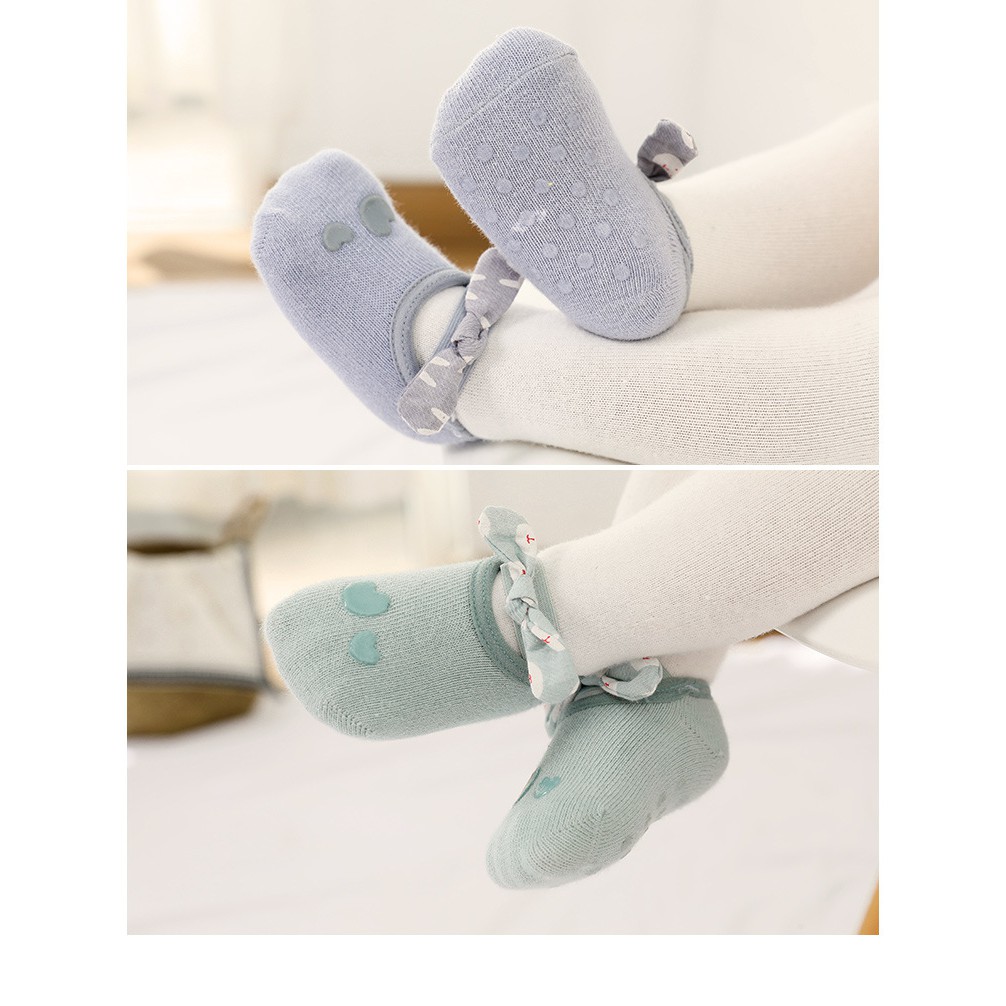 (pimenova) Kaos kaki anak  bayi import motif pita bunga kaos kaki anti slip