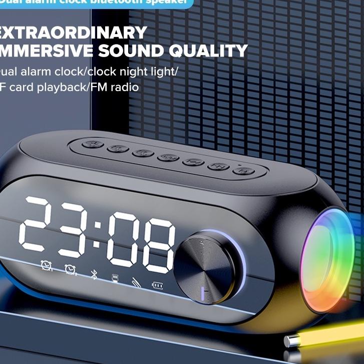 Lagi Tren.. Aolon S8 Smart Multi-function Bluetooth Speaker Alarm Clock Speaker Portable Speaker Min