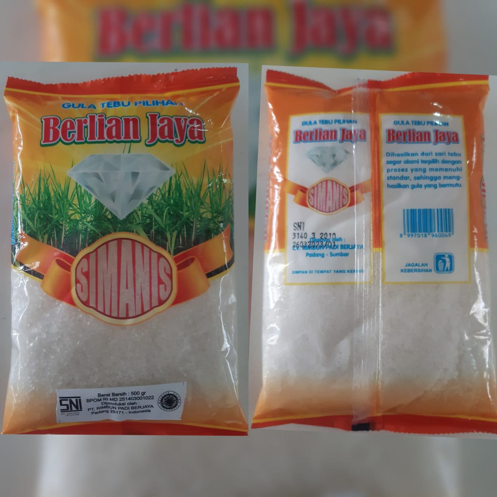 

Gula Pasir Berlian Jaya Simanis 500g