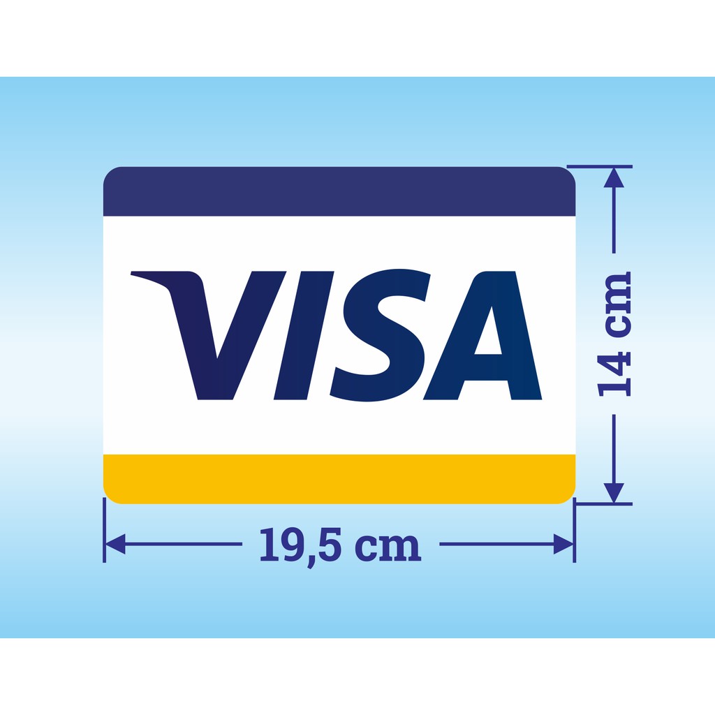 

Sticker pembayaran digital Visa Card stiker non tunai cashless 19,5 x 14 cm