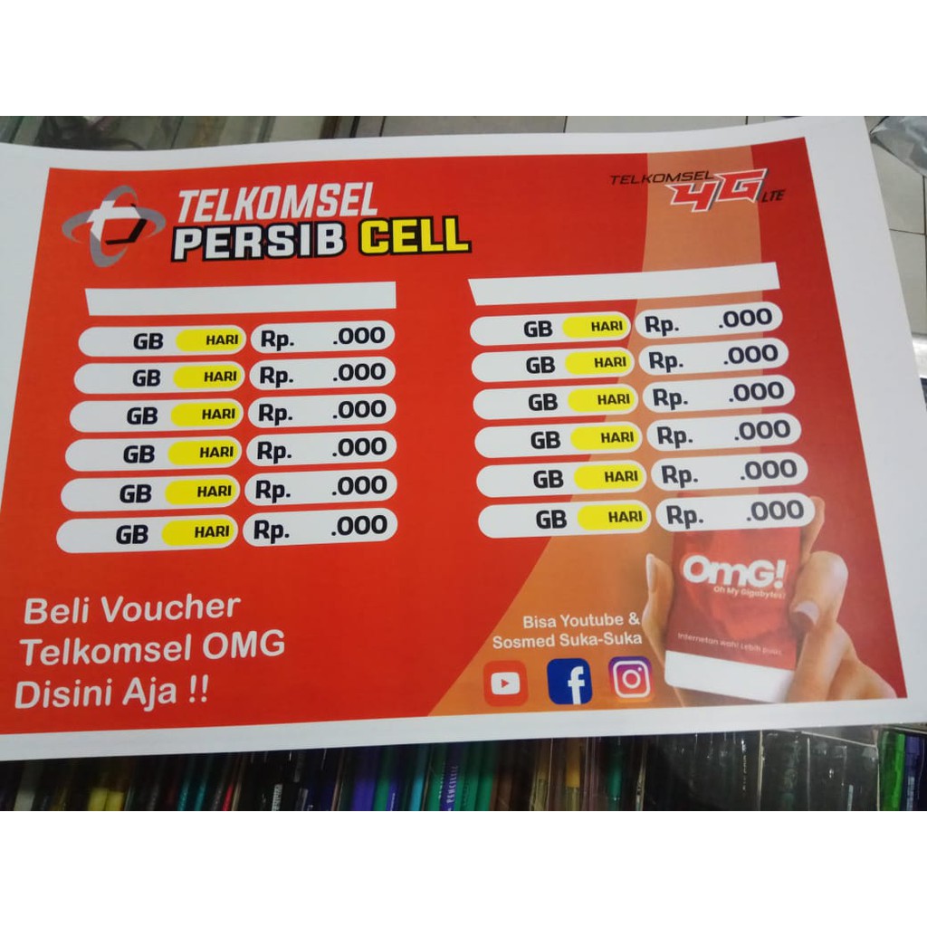 

Poster A3 Kosongan Telkomsel Bisa Dihapus SINARSHOPP AIZAHSHOP Bisa COD loh