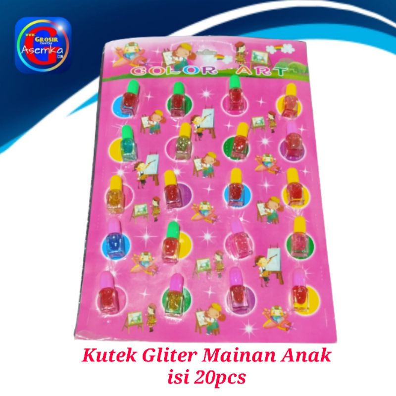 GPA Kutek Anak | Cat Kuku warna Glitter Grosir 20pcs