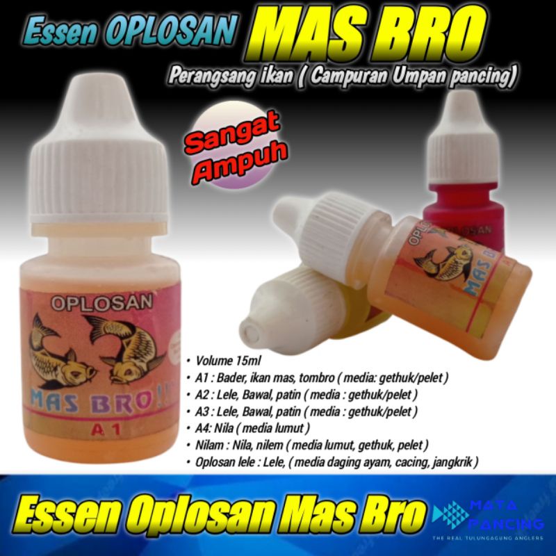 Umpan essen mas bro oplosan dan mas bro engkel 15ml untuk media lumut dan pelet